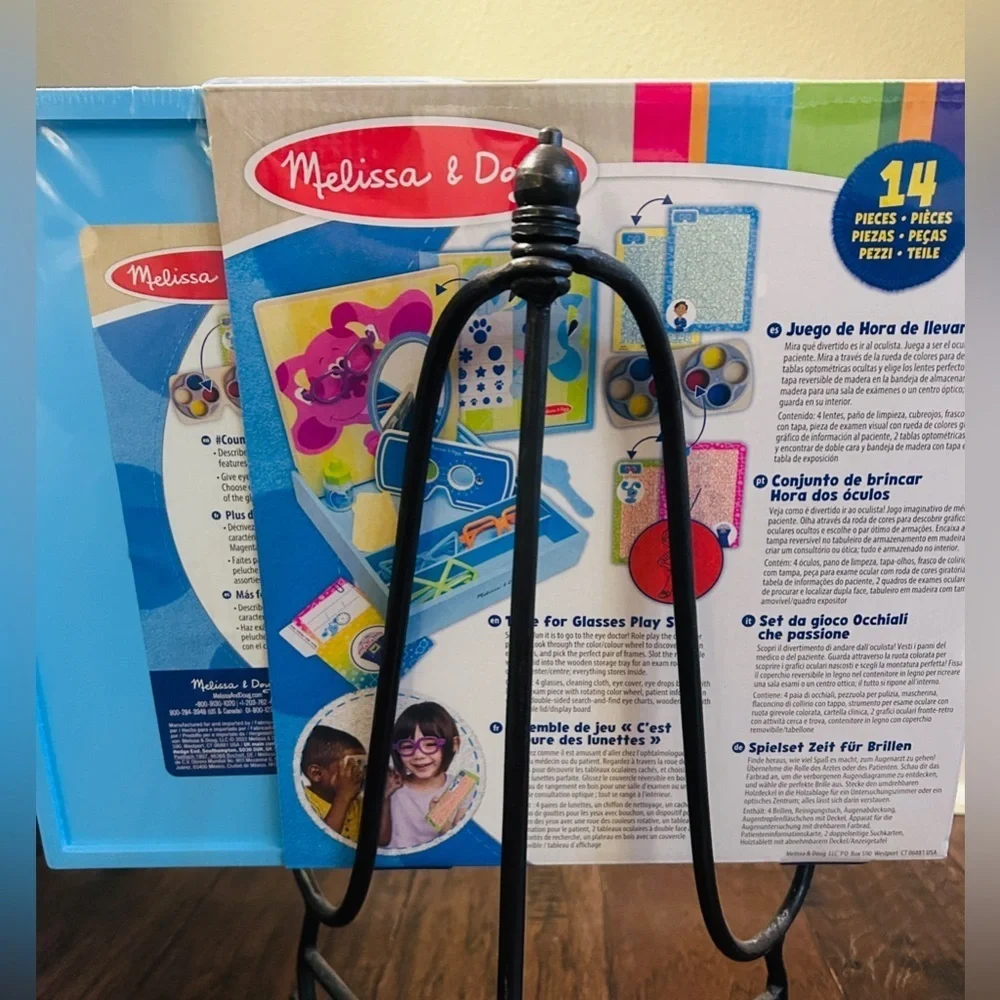 Melissa & Doug Blue’s Clues Time for Glasses Play Set Wooden 14pc NIB